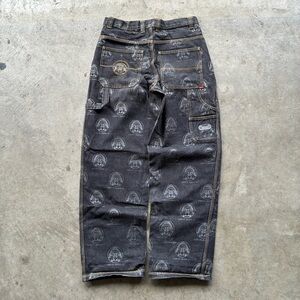Men's Varcity Denim Company Charcoal Patterned Carpenter Jeans